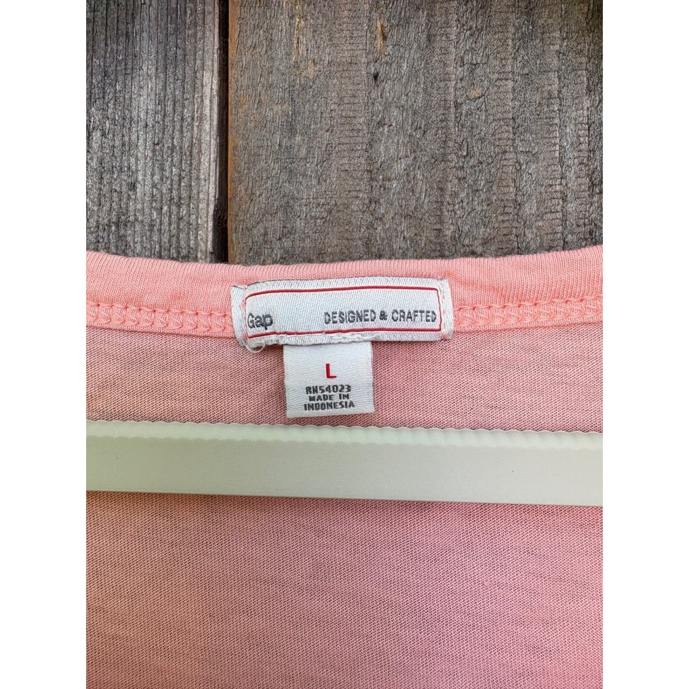 Gap Designed & Crafted Peach Cotton Blend Dolman Sleeve Top Large - Picture 3 of 4